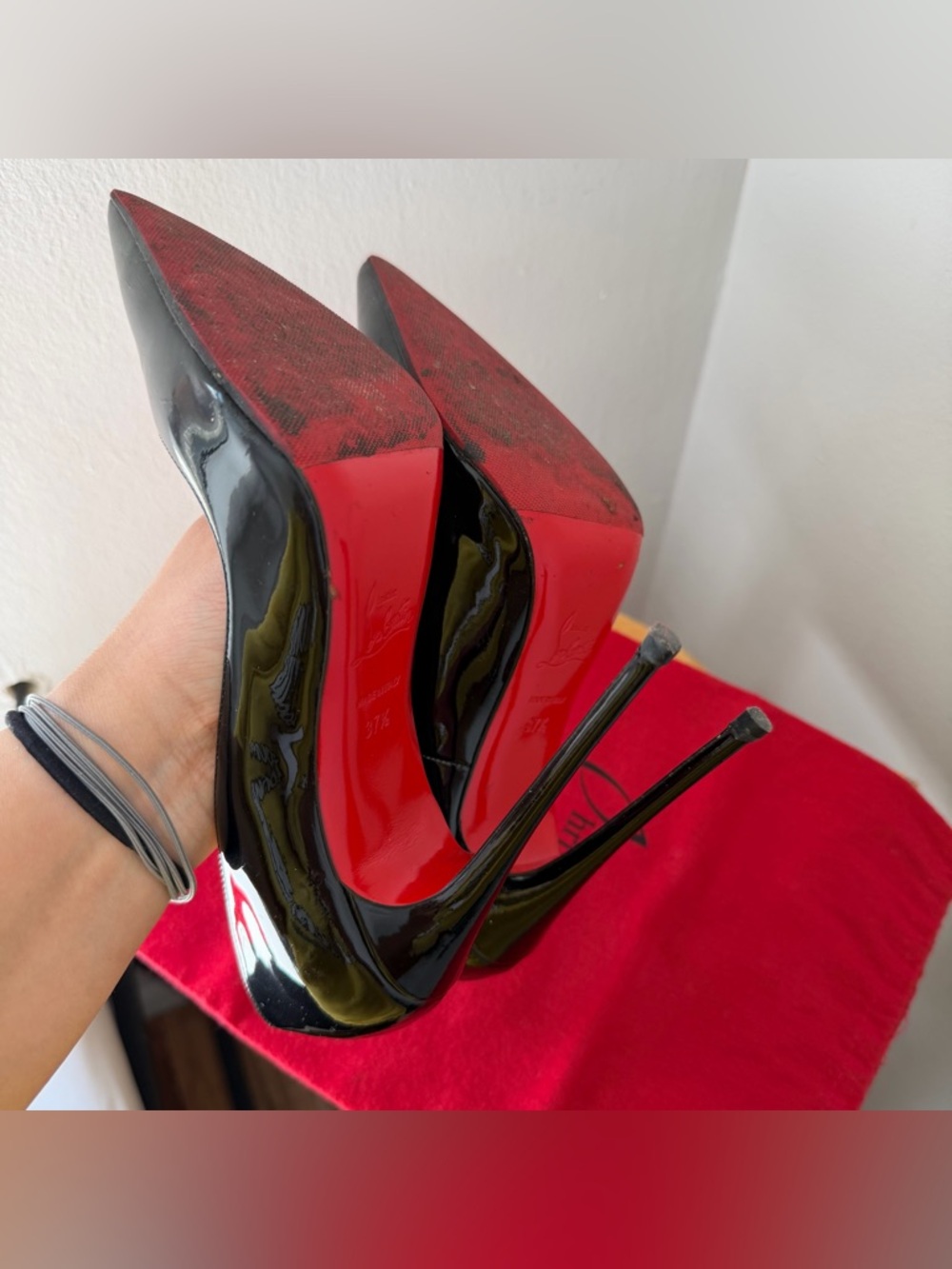 Christian Louboutin So Kate Pointed Toe Pump 120mm Black patent leather US 7.5 - Picture 10 of 16
